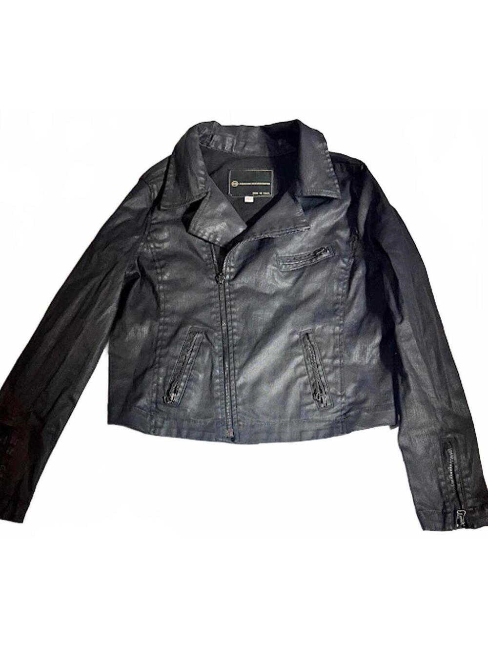 Adriano Goldschmied coated cotton biker-style jacket